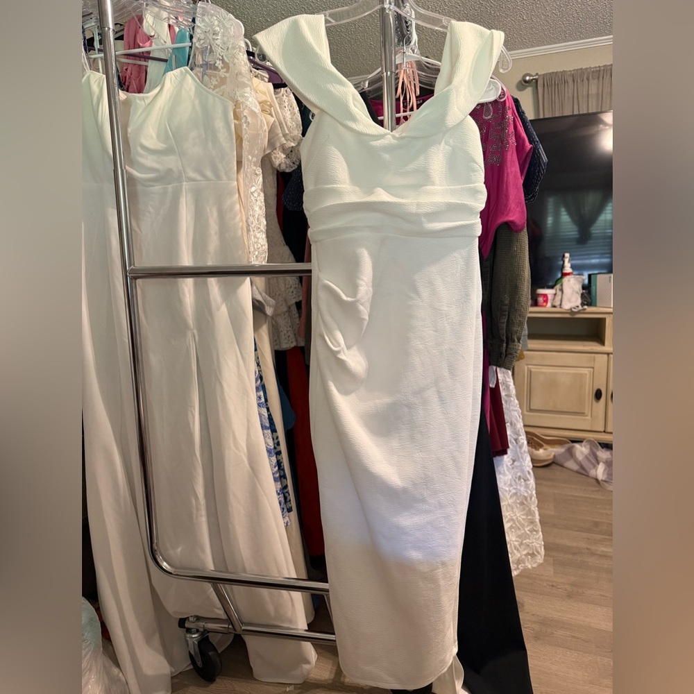 Elegant White Women's Dress